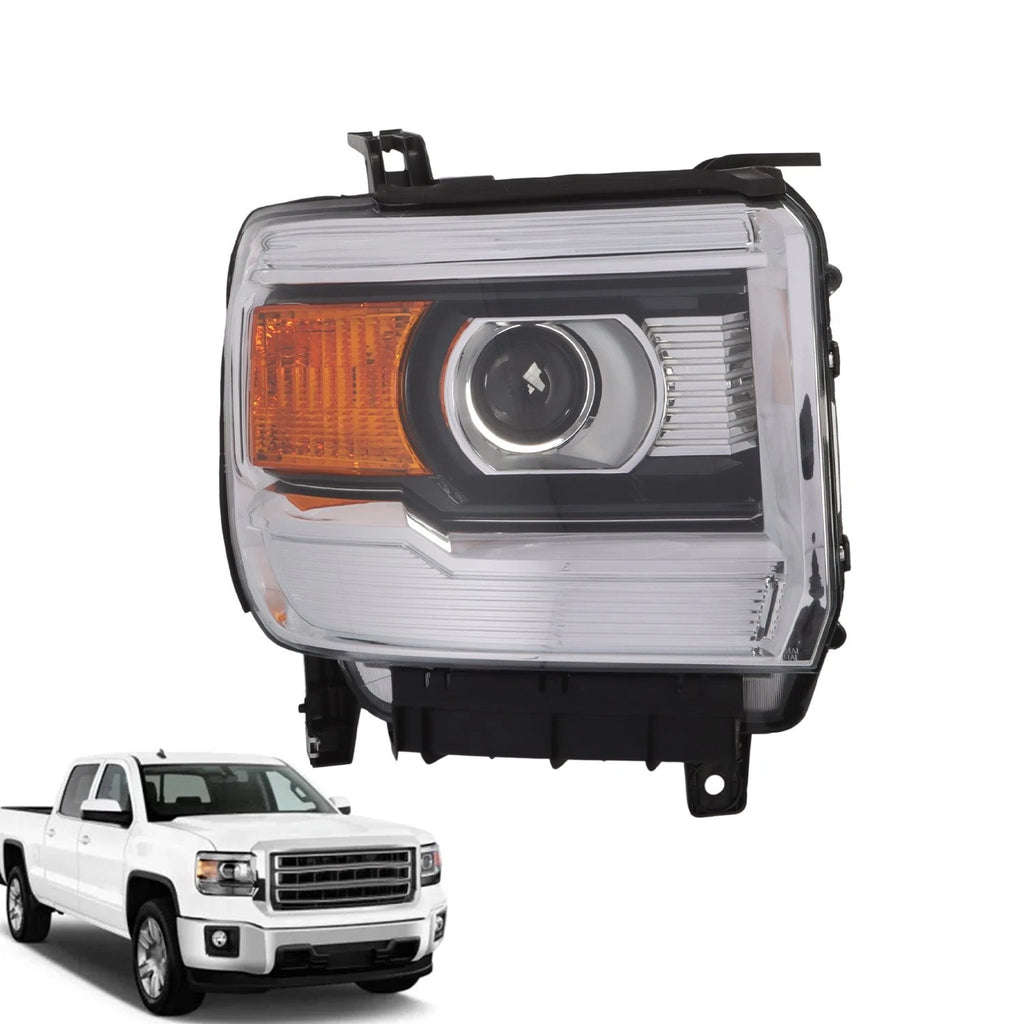 Headlight Passenger Side for GMC Sierra 1500 2500 3500HD (2014–2019)