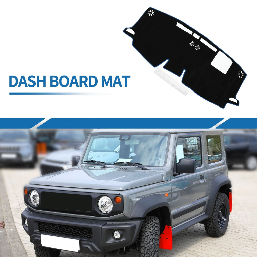 Dashboard Cover Mat for Toyota Sienna (2011–2023) - Sun Protector Pad Black Blue