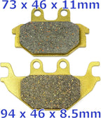 Front & Rear Brake Pads for Arctic Cat Alterra 300, Prowler 500 (2017–2025)