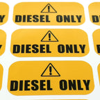 Diesel Only Sticker for Weather Proof Use (Yellow)