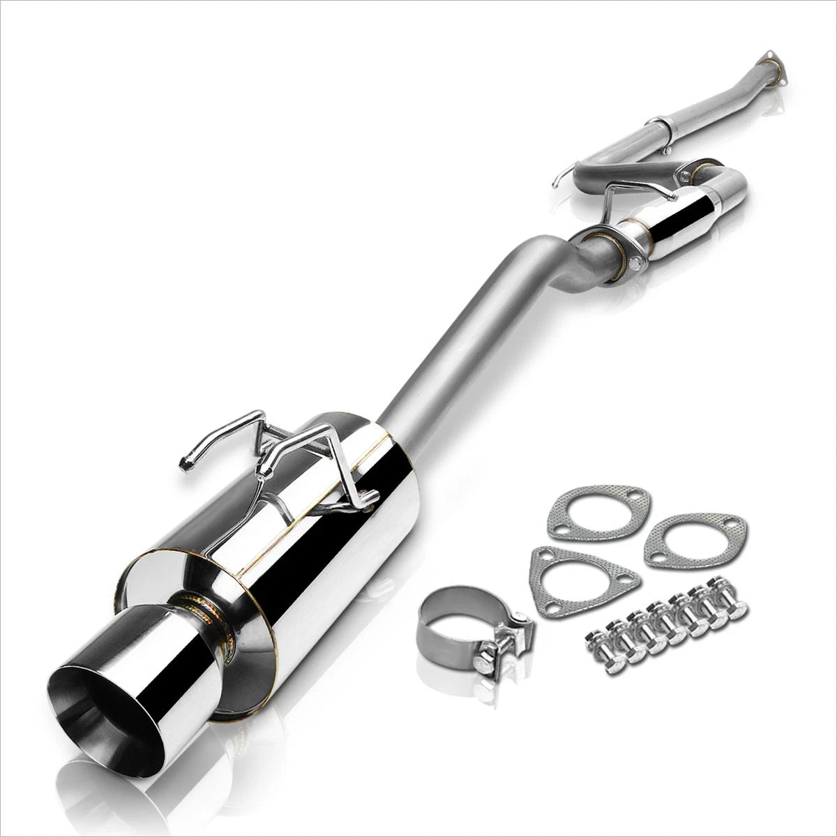 4" Rolled Tip Catback Exhaust Pipe for Honda Civic Si 4-Dr FB (2012–2015)