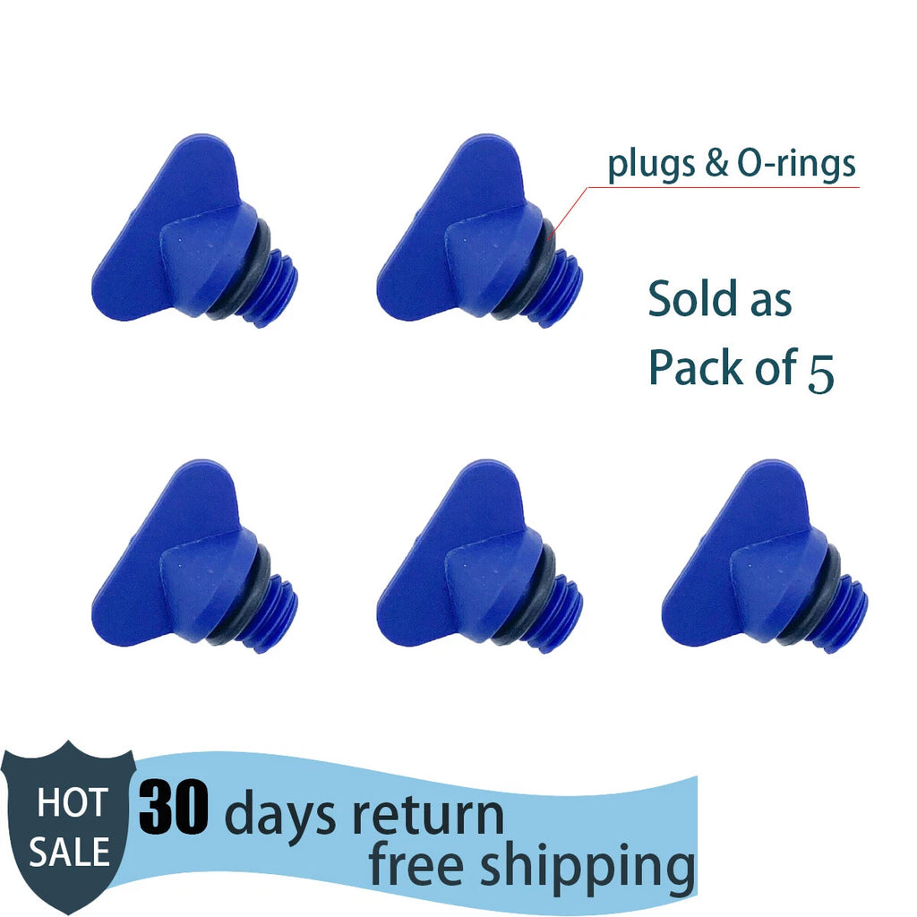 5-Pack Exhaust Manifold Water Drain Plug for Mercruiser (22-806608A02, 22-806608A1)
