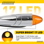 5X LED Amber Torpedo Cab Marker Lights for Kenworth Peterbilt