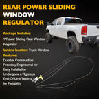 Rear Power Sliding Window Regulator for Chevy Silverado GMC Sierra 1500 (2007-2014)
