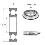 Deep Groove Ball Bearing 20x37x9mm for Scooter Skateboard (P0)