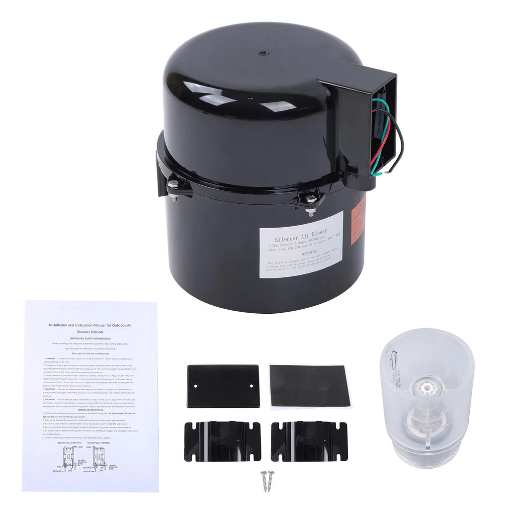 Air Supply Silencer Blower for Pool Spa Hot Tub 1.5 HP 240V