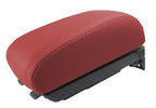 Leather Console Lid Armrest Cover for Hyundai Tucson (2005–2009) Red