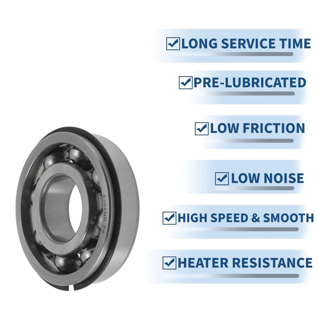 6306NR Deep Groove Ball Bearing for Scooter Skateboard Wheel (30x72x19mm)