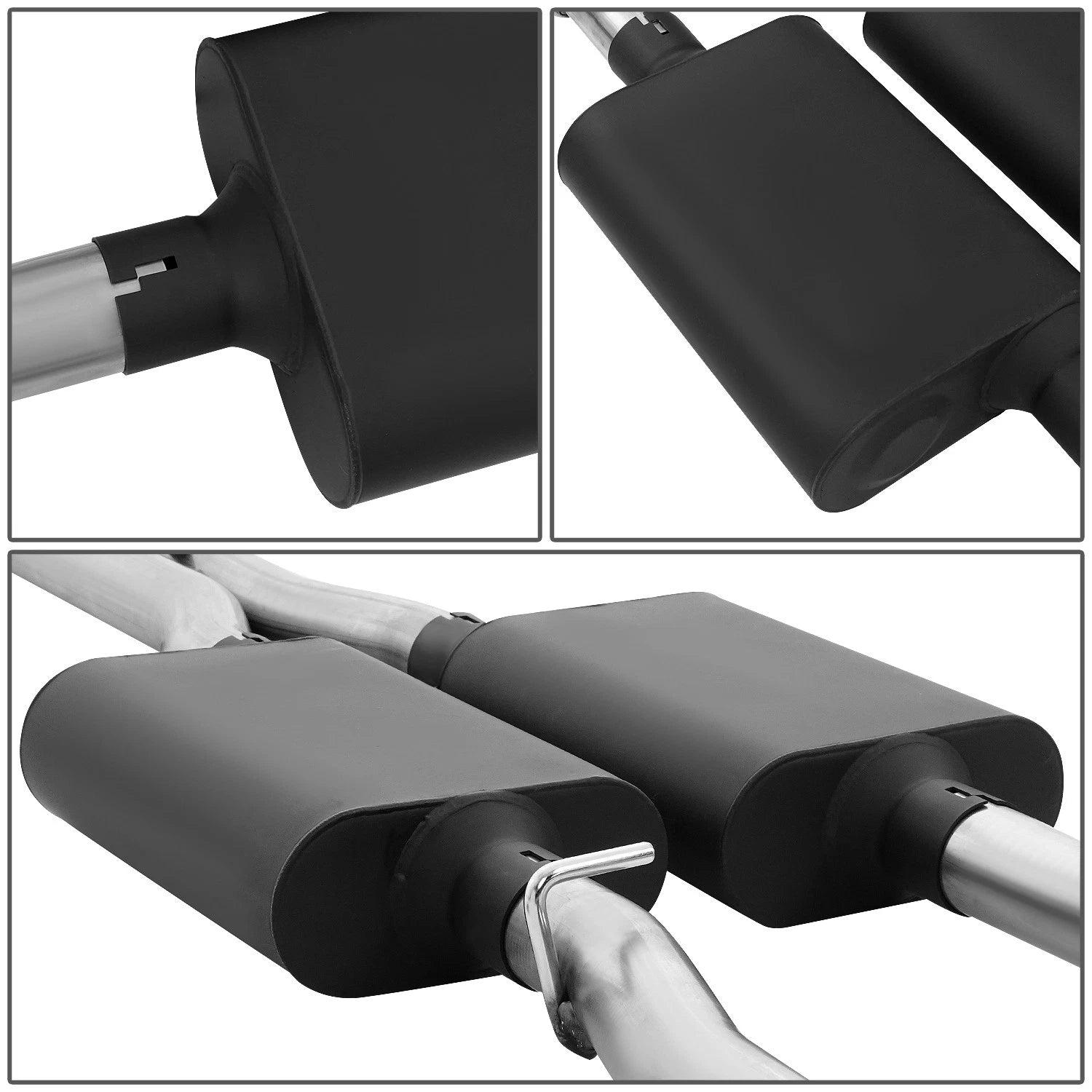 2.5" OD Oval Tip Muffler for Dodge Challenger 5.7L (2009–2014)