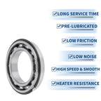 6012NR Deep Groove Ball Bearing for Scooter Skateboard Wheel (P5)