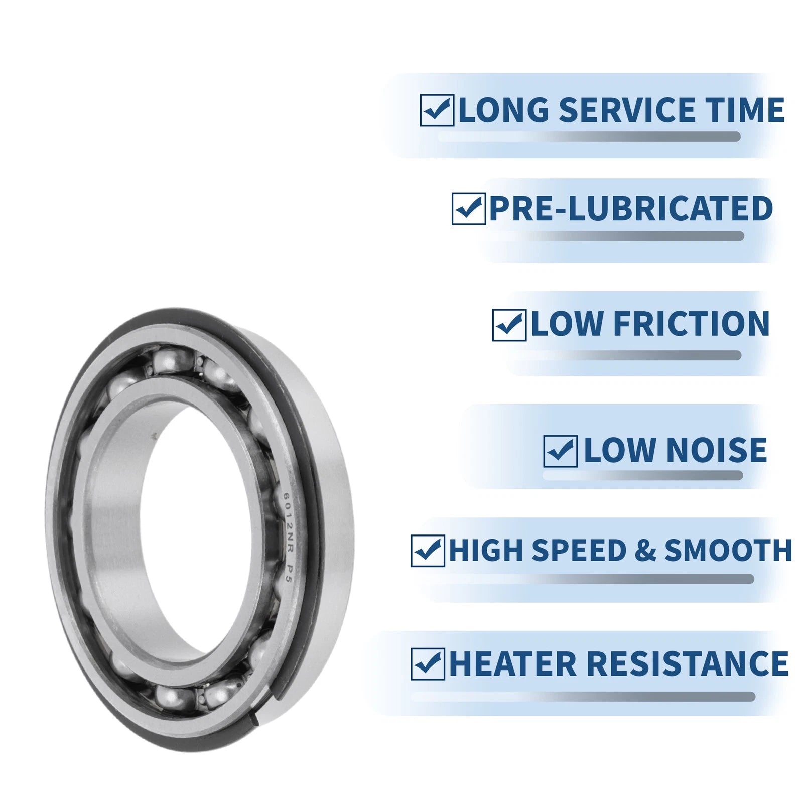6012NR Deep Groove Ball Bearing for Scooter Skateboard Wheel (P5)