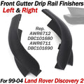 Set of 2 Front Gutter Drip Rail Finishers for Land Rover Discovery 2 (1998–2004)
