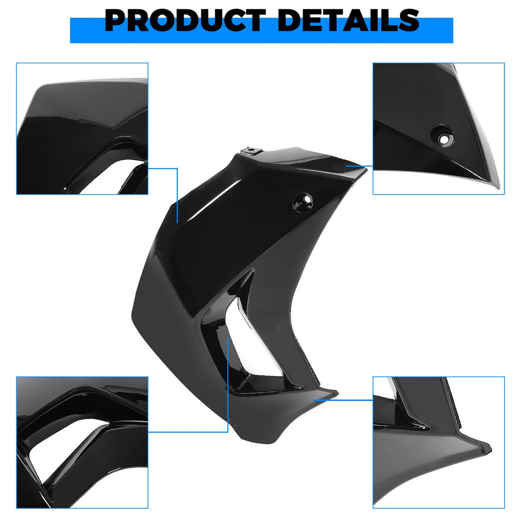 Left Radiator Shroud for Kawasaki KLR650 (2008–2018) Painted Black