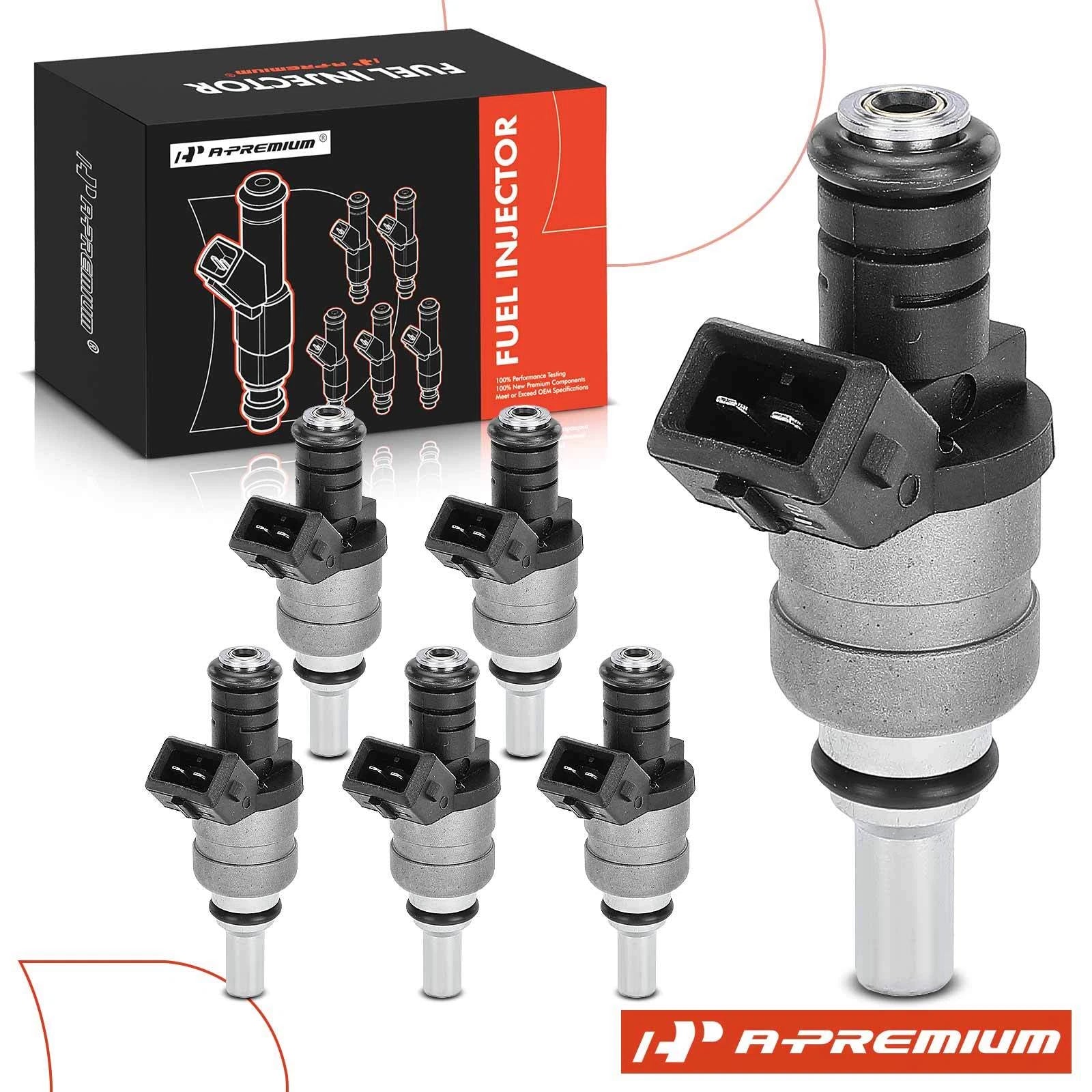 Set of 6 Fuel Injectors for BMW E46 320i 325i 325xi (2001–2005)