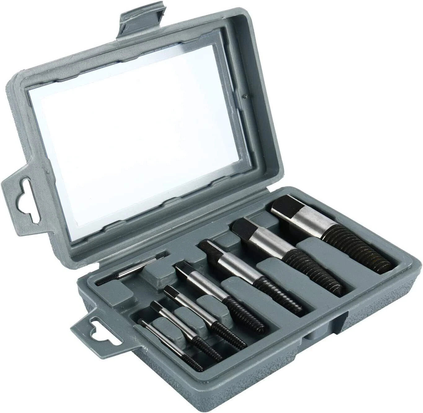 8-Piece Screw Extractor Set for Damaged Bolts and Drills