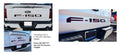 Tailgate Letter Insert Set Black with Red Outline for 2021–2025 Ford F-150