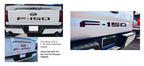 Tailgate Letter Insert Set Black with Red Outline for 2021–2025 Ford F-150