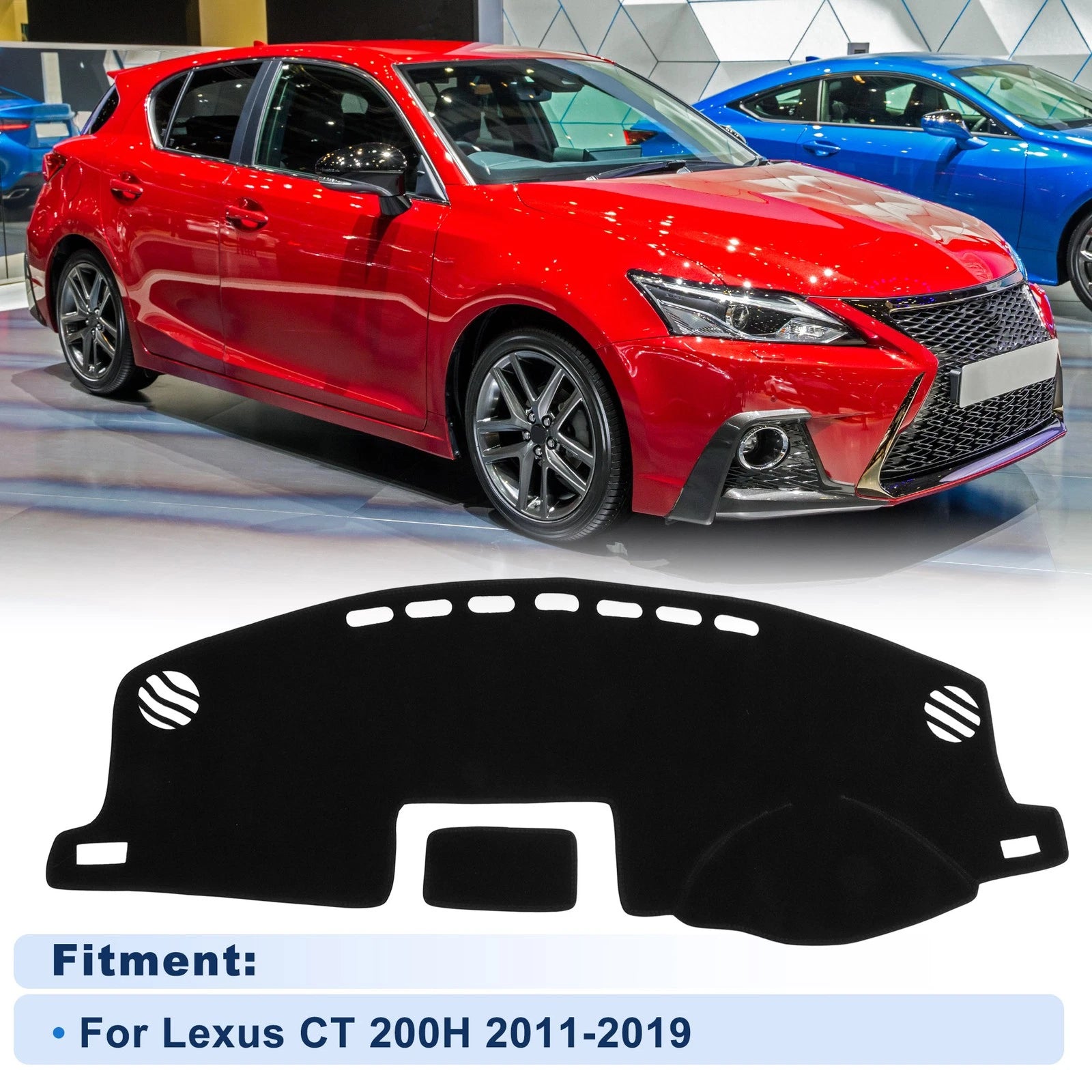 Dash Cover for Lexus CT 200H (2011–2019) Polyester Black