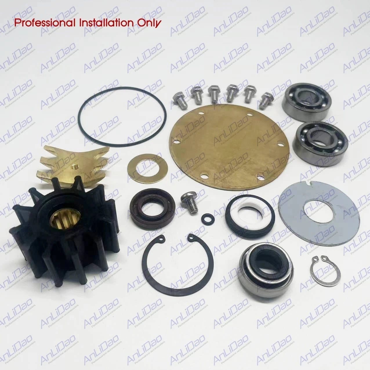 Impeller Water Pump Repair Kit for Northern Lights (25-12004, 25-12057, 25-15405)