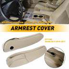2Pcs Beige Leather Front Seat Armrest Cover for Honda CR-V (2010–2011)