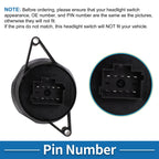 Headlight Switch for Mercedes-Benz Axor (2001–2014) No. 0015453404
