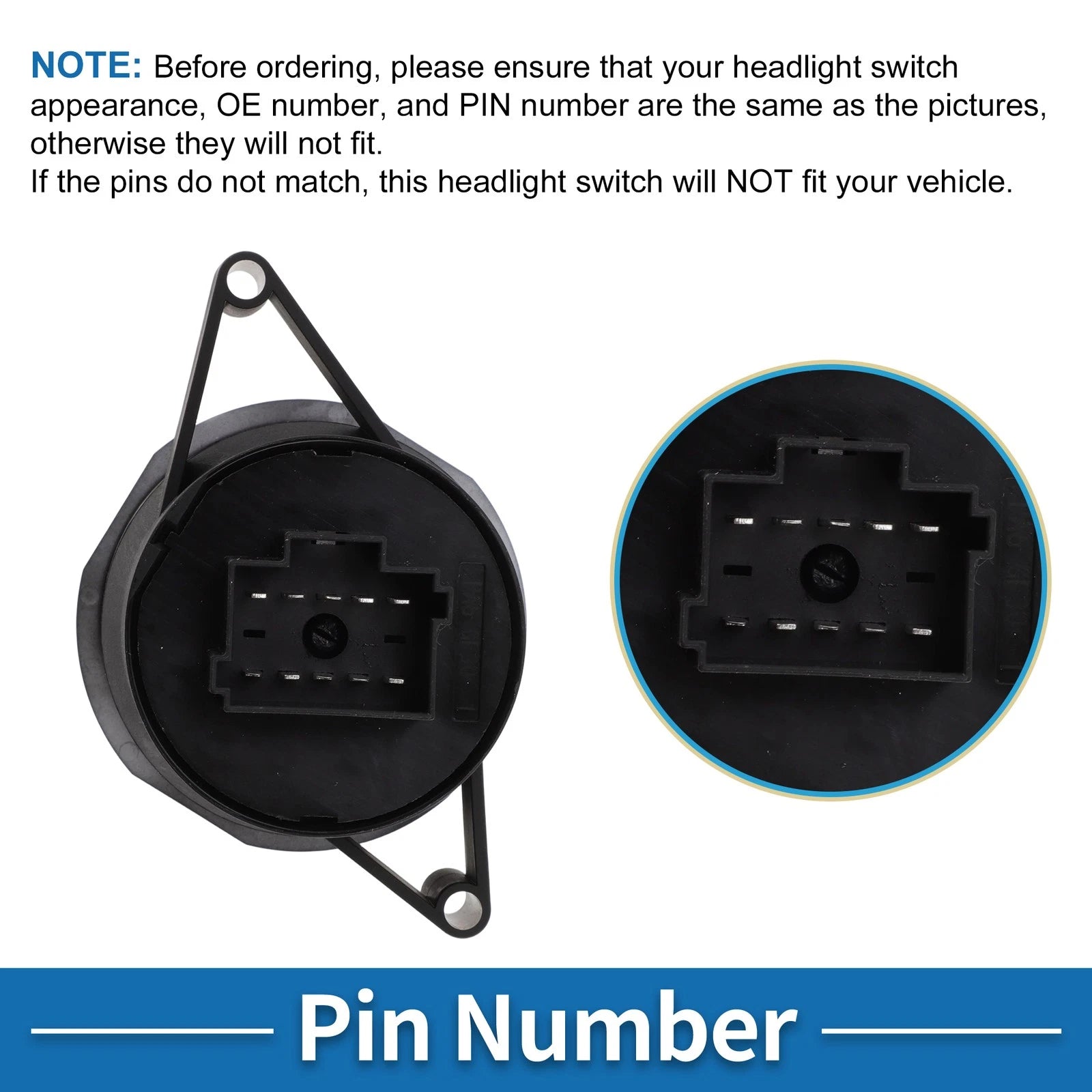 Headlight Switch for Mercedes-Benz Axor (2001–2014) No. 0015453404