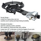 Portable Propane Gas Burner Stove for Camping Tailgating (Jumbo)