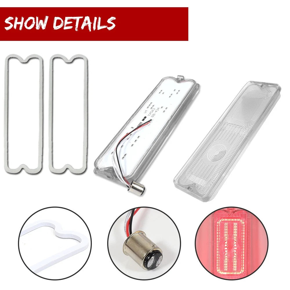 Set of 4 Clear LED Taillamps for 67-72 Chevy GMC Pickup Truck