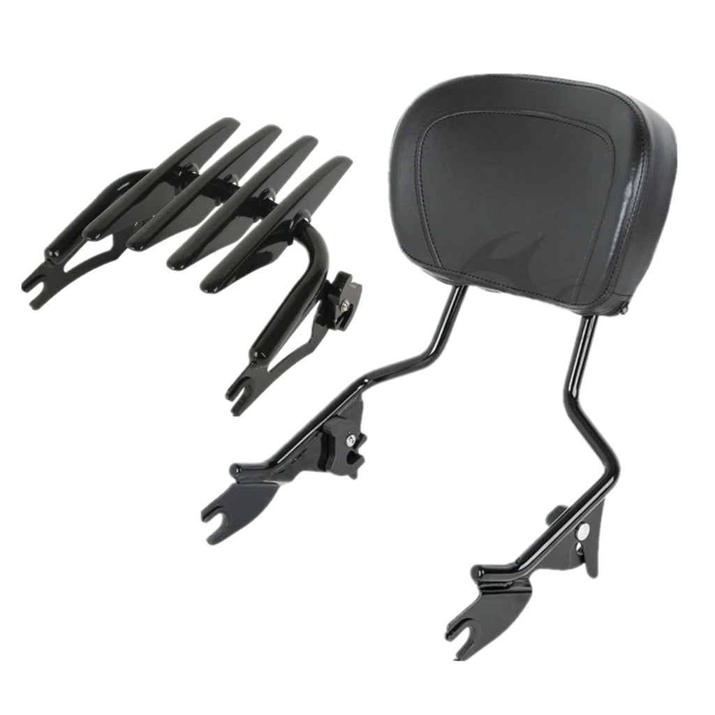 Detachable Backrest Sissy Bar/Luggage Rack for Harley Touring (2009–2025)