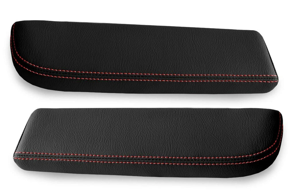 Armrest Door Panel Cover for Lincoln Town Car (1998–2002) Red Stitch