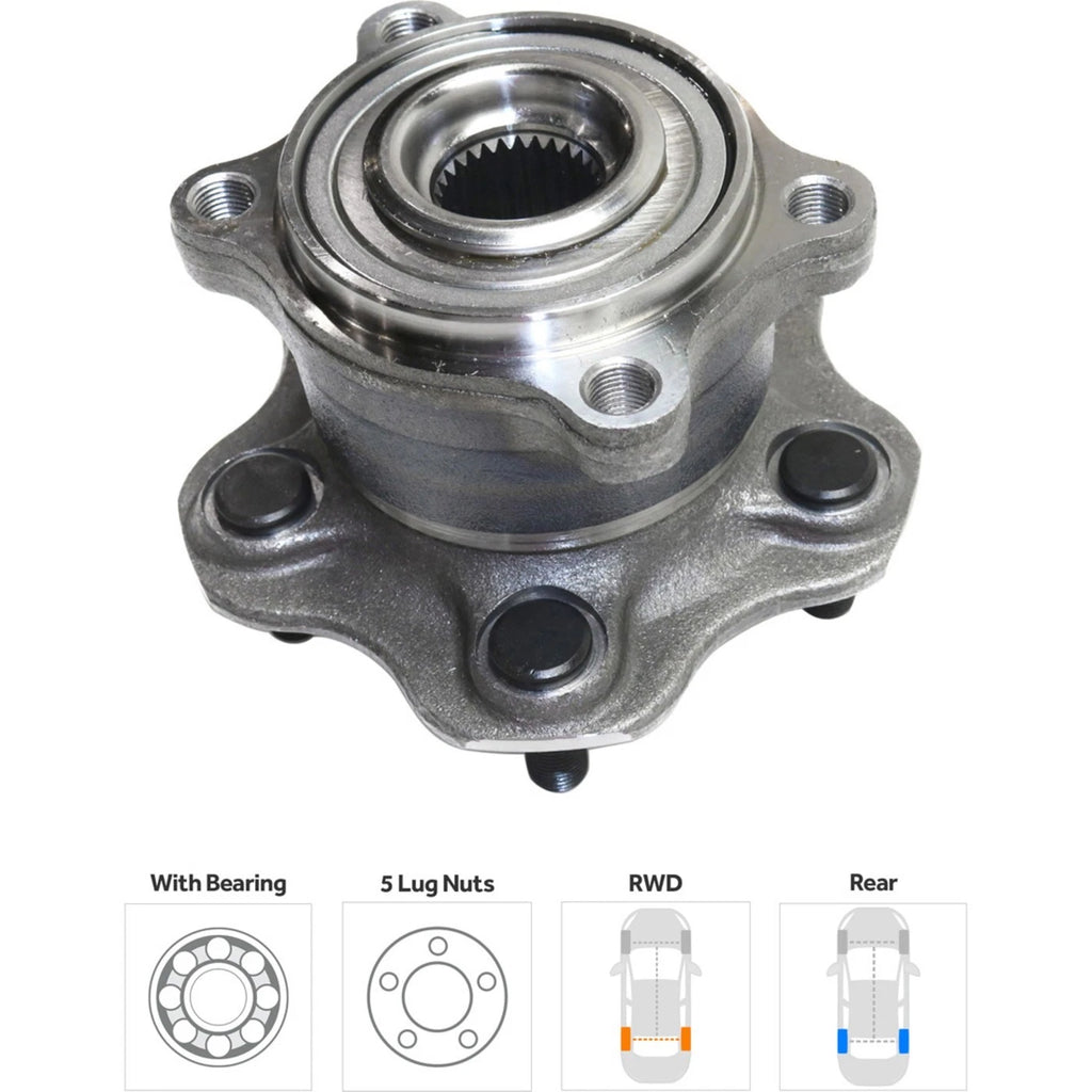 Wheel Hubs for Infiniti M35 (2006–2008) Rear with Bearing