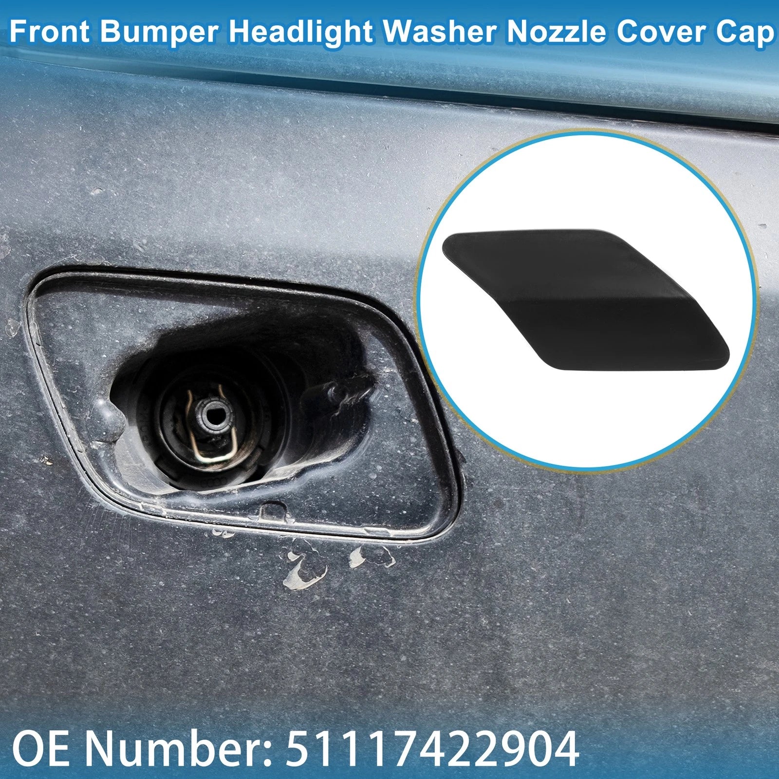 Washer Nozzle Cover Cap No.51117422904 for BMW X6 (2015–2019) Unpainted