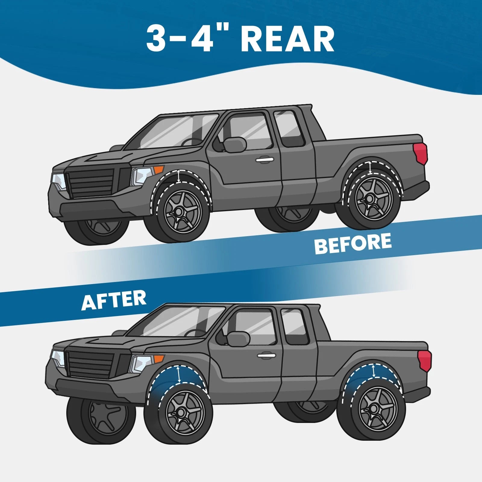 2"/4" Drop Lowering Kit w/ Spindles for GMC Sierra 1500 2WD (1999–2007)