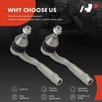 2X Front Outer Tie Rod End for Mercedes-Benz GLE400 (2016-2019)