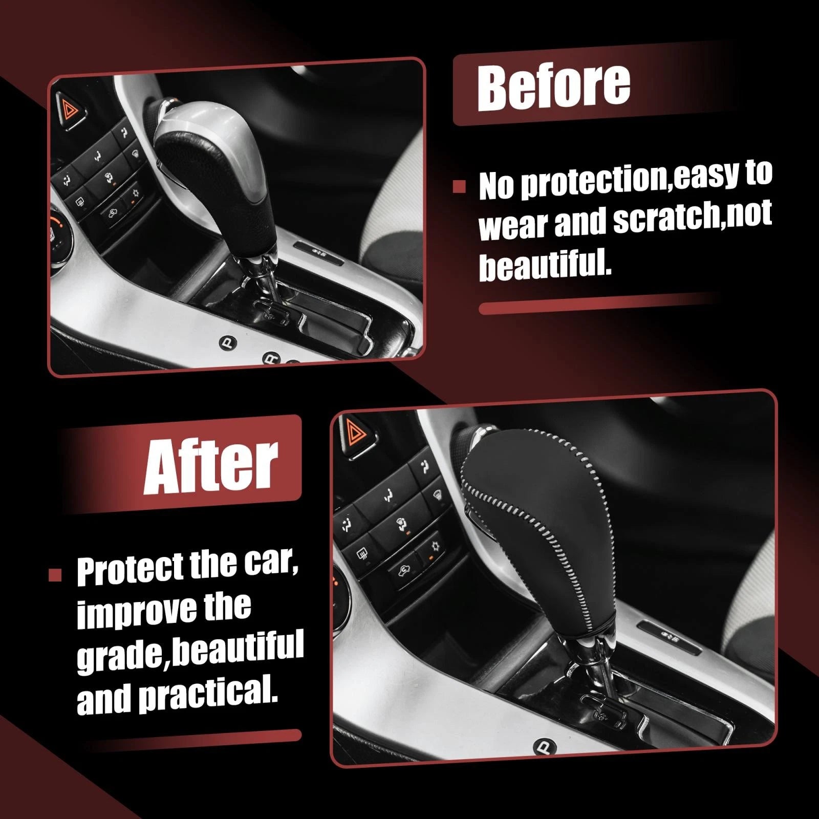 Gear Shift Knob Cover for Chevrolet Cruze (2011–2015), Aveo (2007–2011)