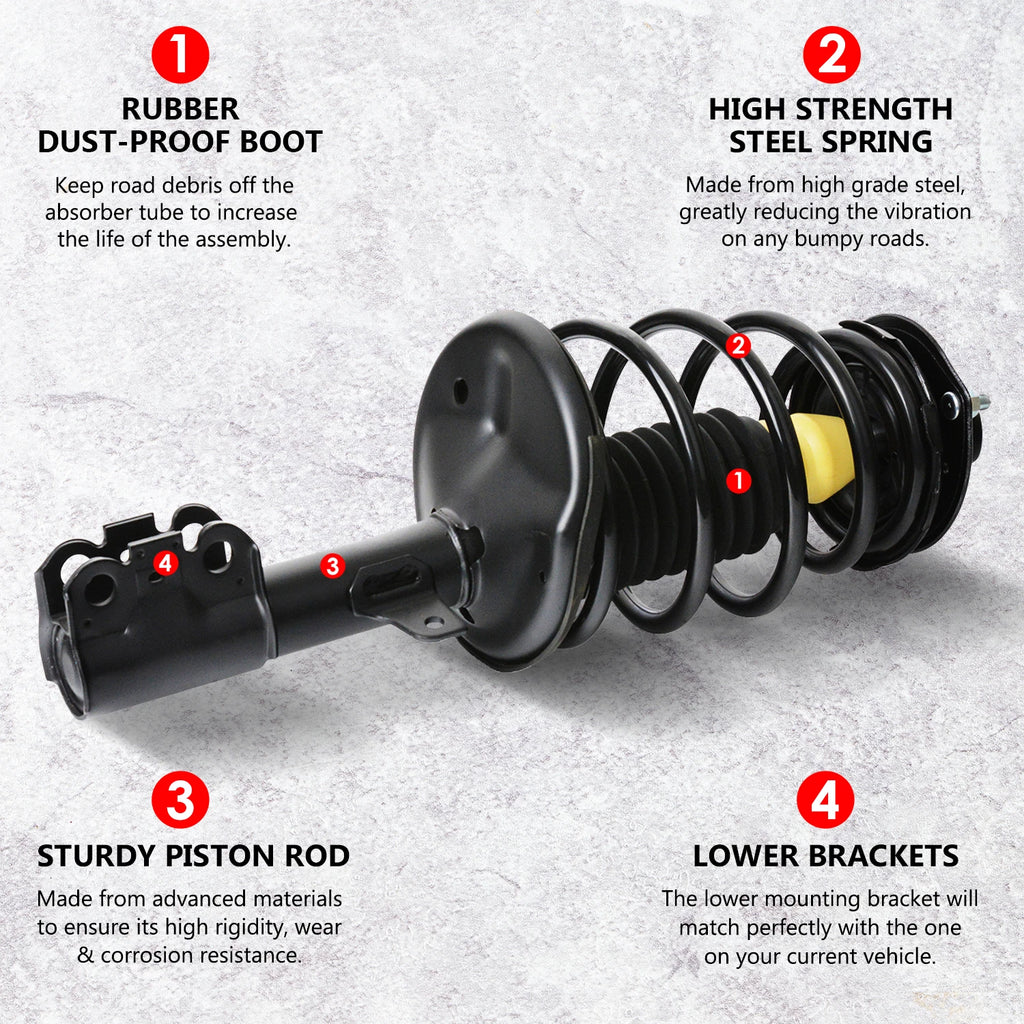 Set of 4 Shock Struts Assembly for Toyota Camry (2007–2011)