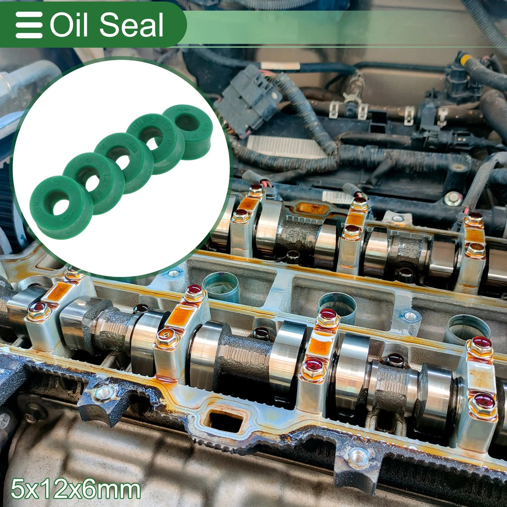 Set of 5 Oil Seal Ring 5x12x6mm for Rotary Shaft (High Pressure)