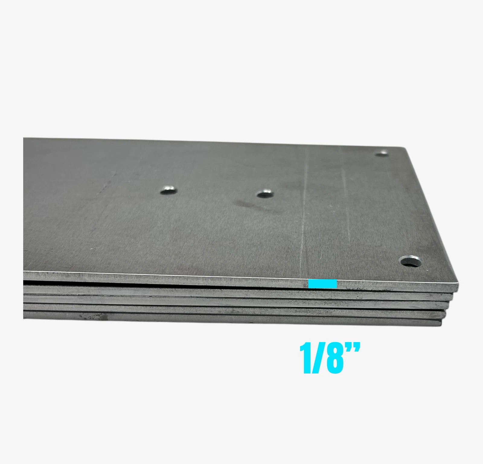 Set of 4 White Aluminum Sheet Plates for Marine Applications (1/8'' x 20'' x 5'')