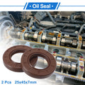 2X Oil Seal Rotary Shaft Seal for Various Models (25x45x7mm) FKM Rubber