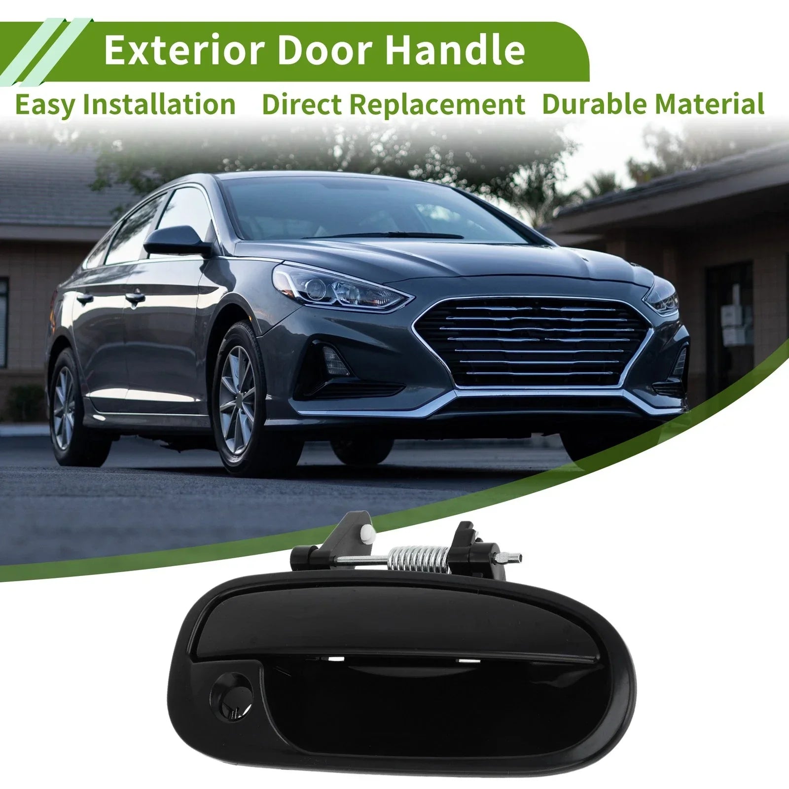 Exterior Door Handle for Honda Civic 1996-2000 Black Front Right Plastic