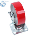 6-Inch Red Casters for Industrial Use (360-Degree, 1200 lb Capacity)