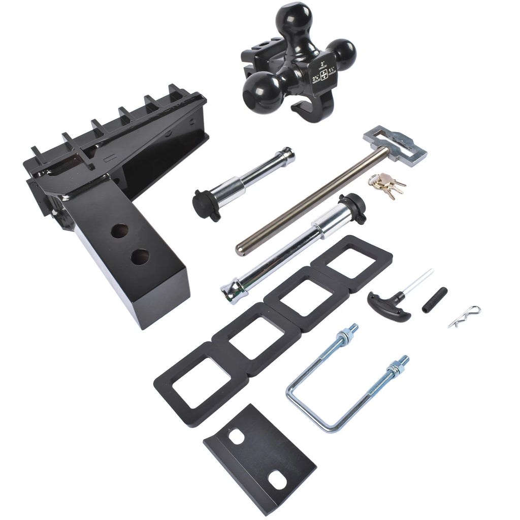 Adjustable Trailer Hitch for 2.5'' Receiver (6'' Drop, 18500 LBS GTW)