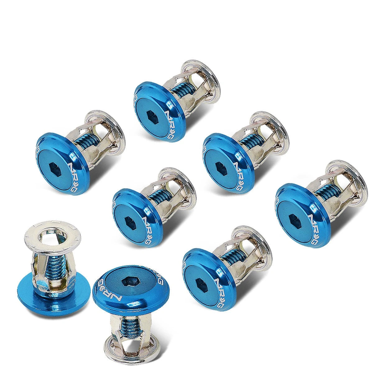 8-Piece Fender Washer Dress Up Kit for NRG Innovations (FW-800BL)