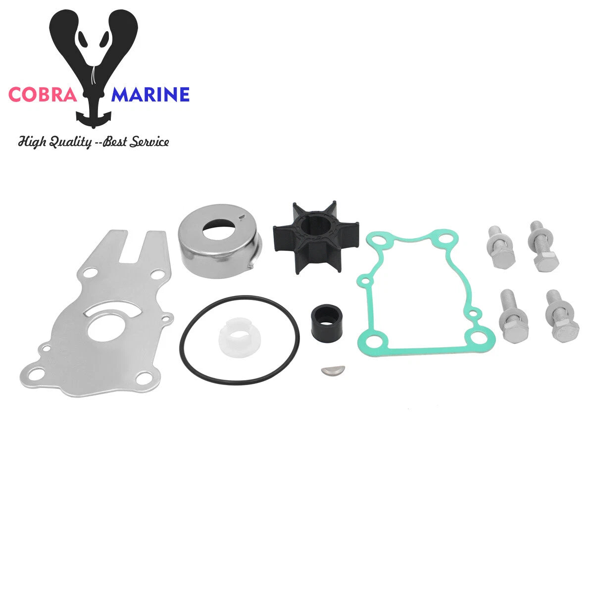 Water Pump Repair Kit for Yamaha 40 50 60 HP (1995–Current) 63D-W0078-01
