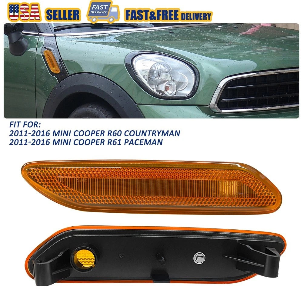Fender Side Marker Light Amber Lens for Mini Cooper Countryman (2012–2017)