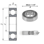 6902VV Deep Groove Ball Bearing for Scooter Skateboard Wheel (P0)