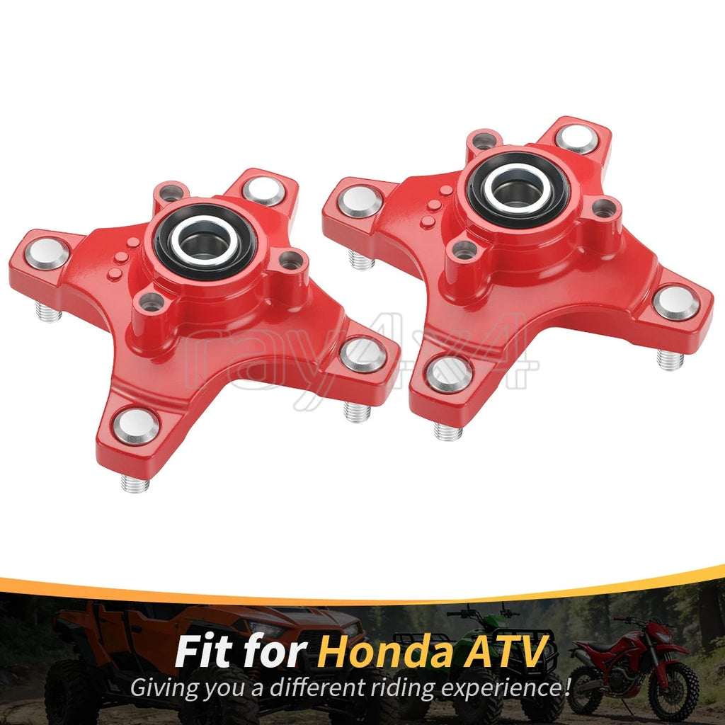 2 Front Red Wheel Hubs for Honda Sportrax 250 TRX250EX (2001–2008) TRX250X (2009–2020)