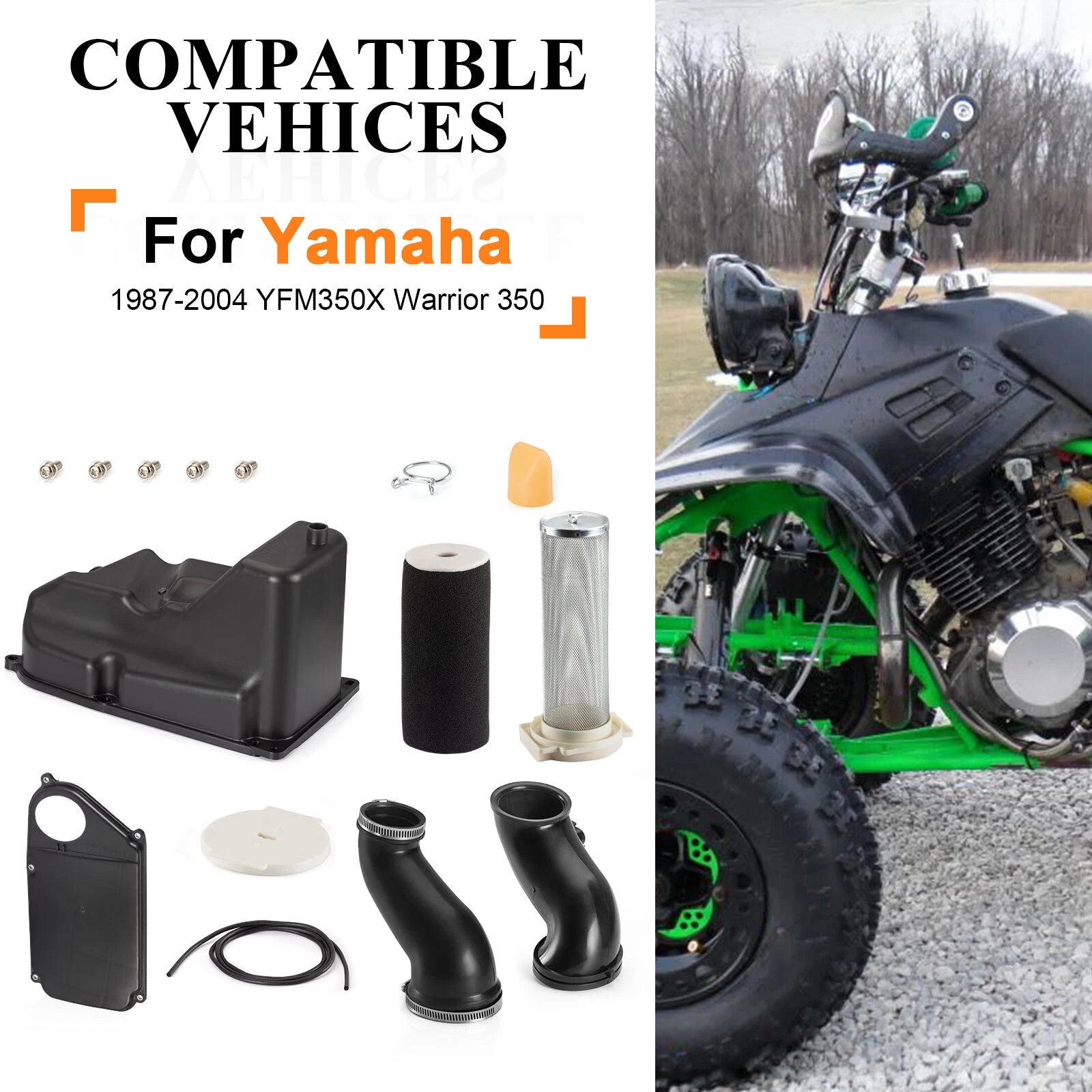 Air Filter Complete Kit for Yamaha Warrior 350 YFM350X (1987–2004)