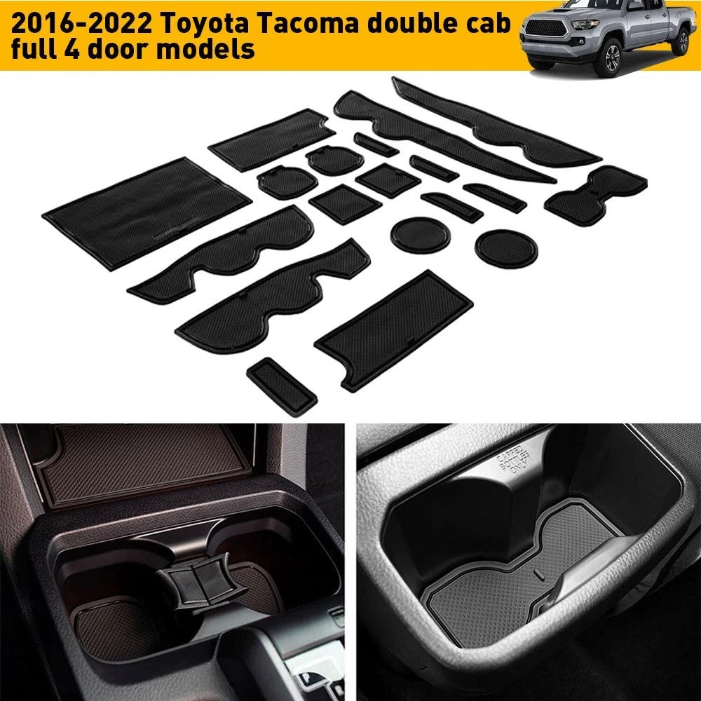Set of 4 Cup Console Door Pocket Inserts for Toyota Tacoma (2016–2022)