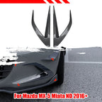 Front Bumper Side Vent Canards Splitter for Mazda MX-5 Miata ND (2016–2024)